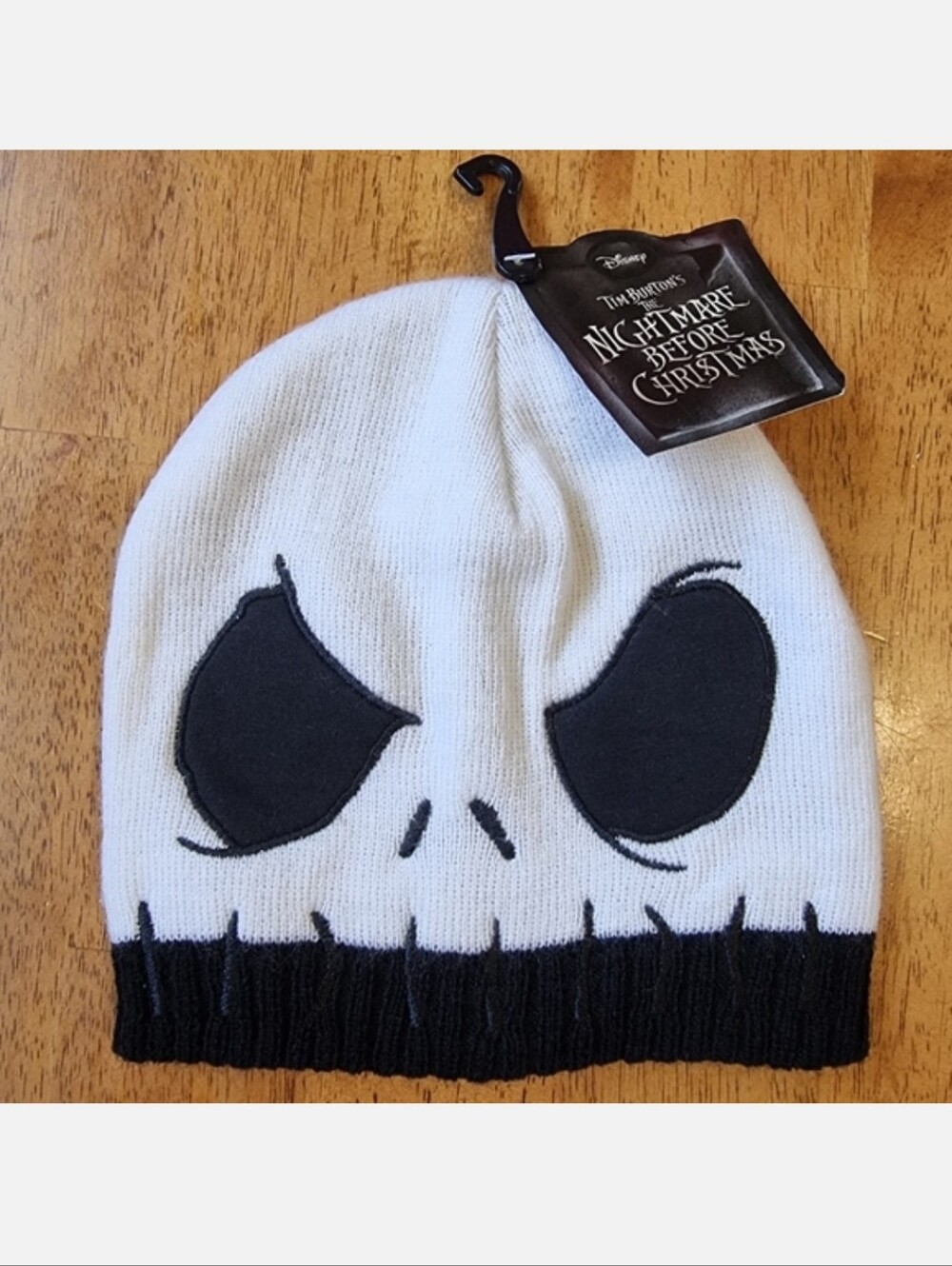 🆕️ Disney Jack Skellington White and Black Knit Beanie Hat